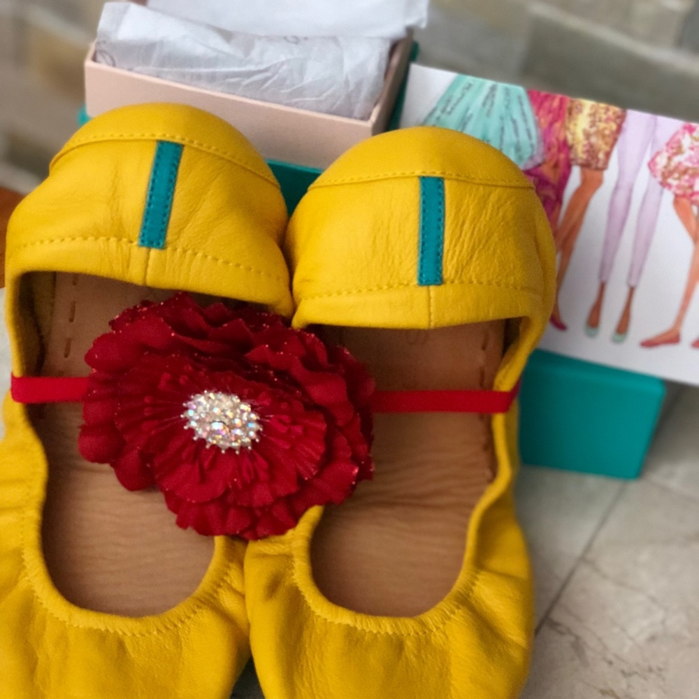 Mustard Tieks size 9